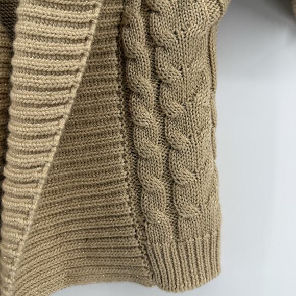 Vtg 2b BEBE Y2K Cardigan Fisherman Knit Professional Neutral Office Women Small - Picture 4 of 14